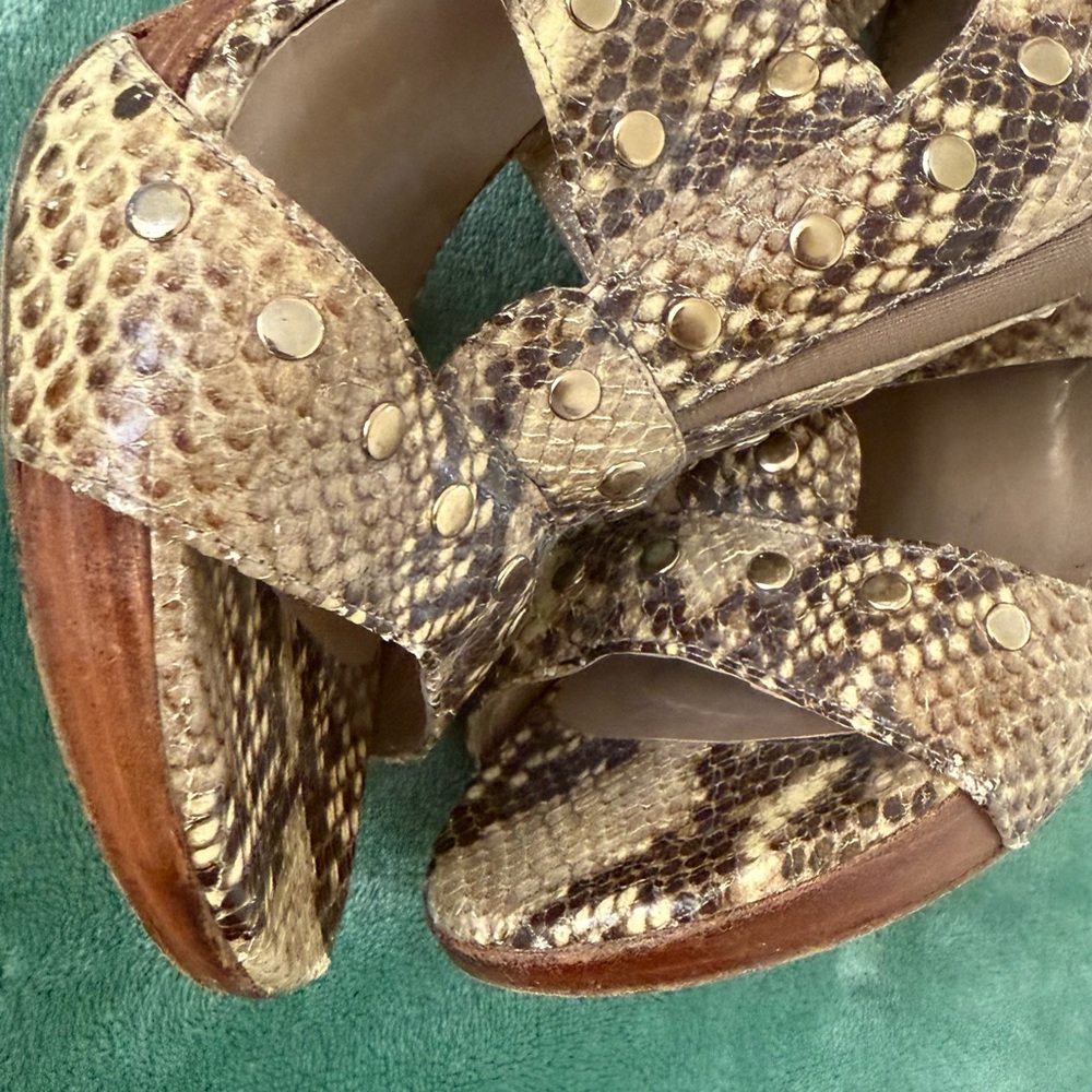 Stuart Weitzman Python Snake Leather Heels - image 6